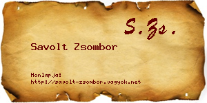 Savolt Zsombor névjegykártya